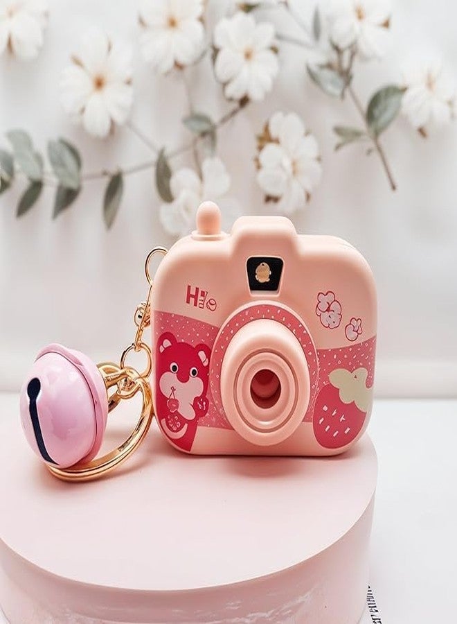 درامستون لعبة كاميرا بروجكتور صغيرة للأطفال والفتيات من درامستون 5+5 | سلسلة مفاتيح كاواي لطيفة مع عرض ضوئي وجرس | لعبة كرتونية متعددة الألوان ممتعة للحقائب والأكياس والهدايا - Image 5